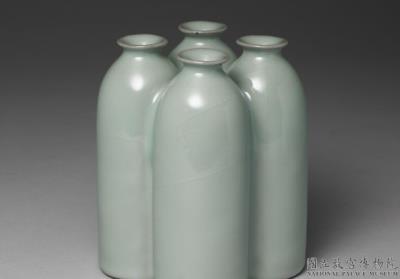 图片[2]-Four conjoined vases in green glaze, Qing dynasty, Yongzheng reign (1723-1735)-China Archive